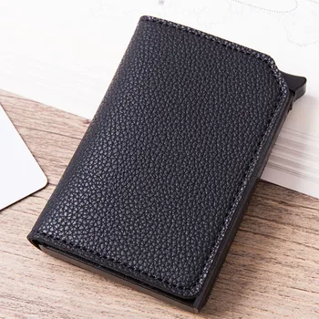

Wallet Business ID Card Holder Protector Hasp Rfid Popup Wallet Aluminum Metal Credit Business Mini Card Wallet Dropshipping man