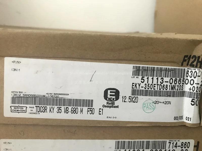10pcs 680uF 35V NIPPON NCC KY Series 12.5x20mm Low impedance Long Life 35V680uF Aluminum Electrolytic Capacitor electrolytic capacitor aluminum capacitor aluminum electrolytic capacitor