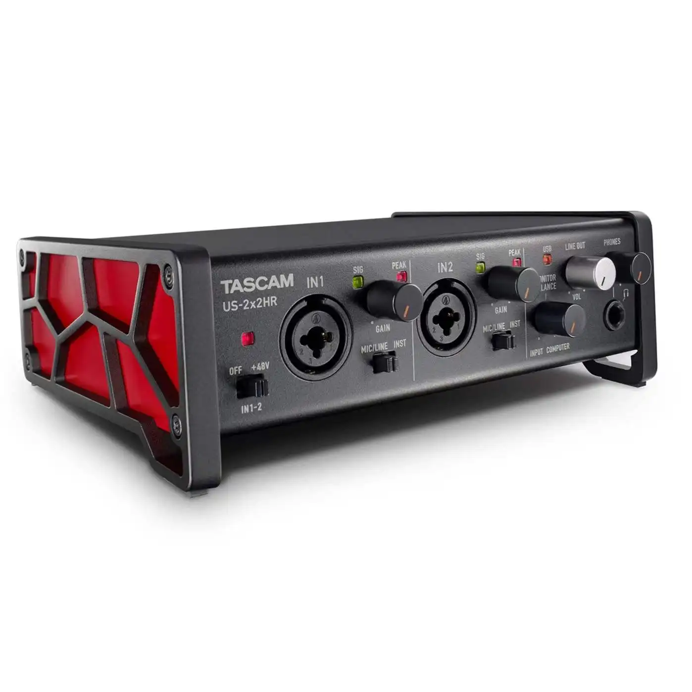 Tascam us-2x2 HR us-2x2HR high resolution multi-functional USB audio  interface 2 in/2 out MIDI interface IOS sound card