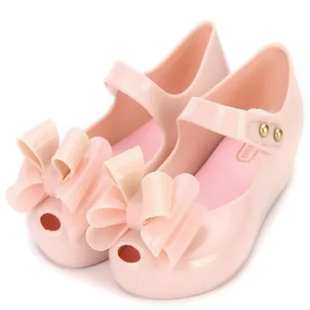 

Melissa Multi-tiered Bow Shoes 2019 New Summer Children Mini Jelly Shoe Candy Soft Bottom Princess Toddler Girl lShoes Size 6-11