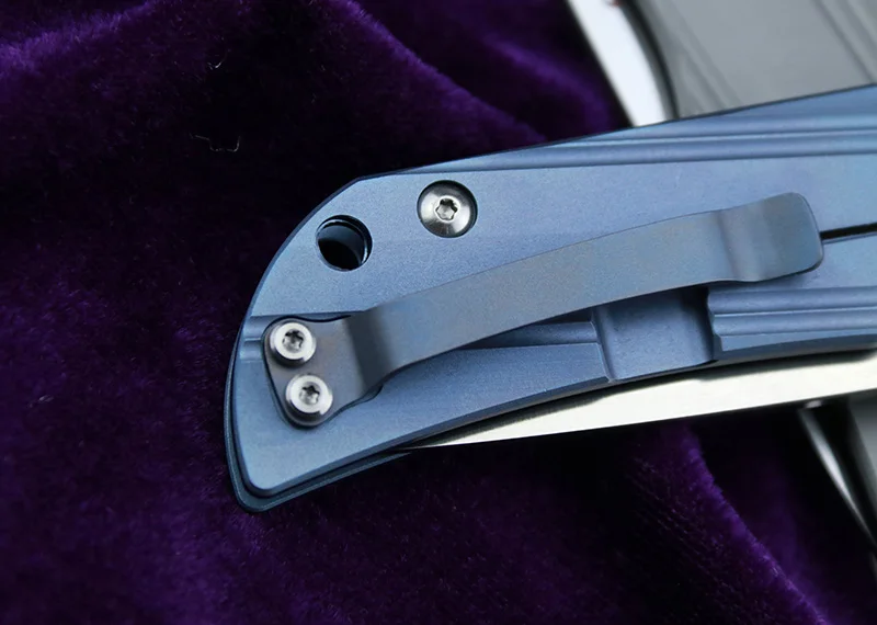 CH3001 дизайн Флиппер складной нож D2 лезвие шарикоподшипники TC4 титановая ручка Кемпинг Фрукты Карманный Открытый EDC инструмент