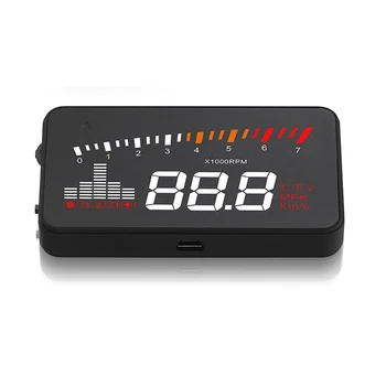 

HUD Car Head Up Display 5.5" LED Windscreen Projector OBD Scanner Speed Fuel Warning Alarm Data Diagnostic Tool