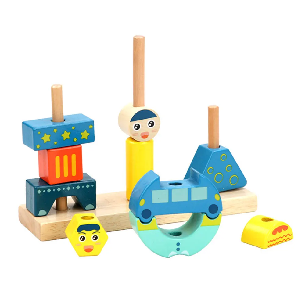 Детские 3D DIY деревянные сборные Высокие кирпичи строительные блоки игрушки