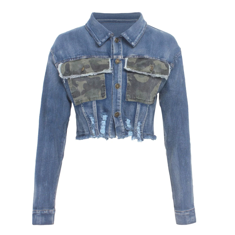 Tsuretobe Patchwork Camouflage Cropped 