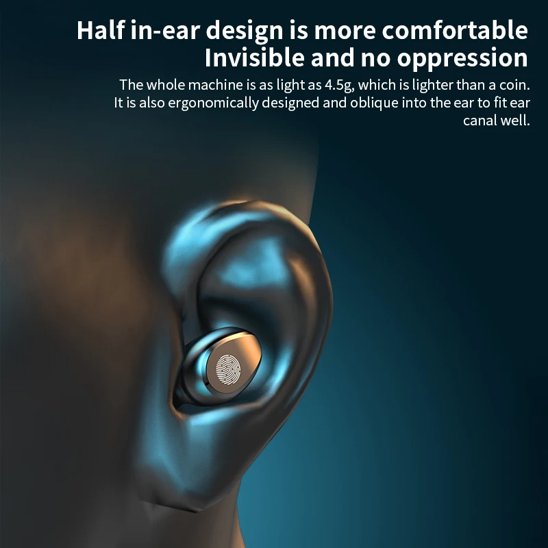 TWS Bluetooth Headphone Wireless Sports Earphone Mini Gaming Headset with Mic Waterproof Earbuds for Xiaomi Huawei Oppo Iphone