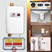 Мини безрезервуарный ЖК-цифровой водонагреватель мгновенный горячий кран кухонный нагревательный термостат Интеллектуальный энергосберегающий водонепроницаемый