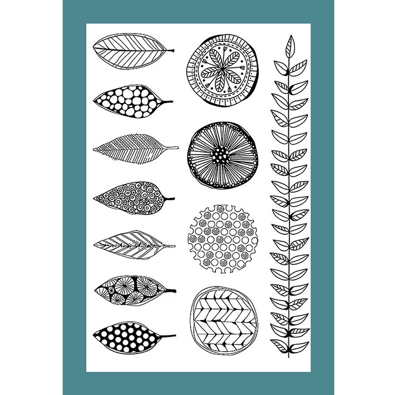 

ZATWBS Leaf specimen Clear Stamps For DIY Scrapbooking/Card Making/Album Decorative Rubber Stamp Crafts