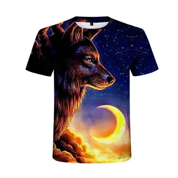 

Black tshirt Wolf children t shirt Anime Tee 3D Top Harajuku Camiseta Streatwear ShortSleeve O-neck Drop Ship boys and girls top