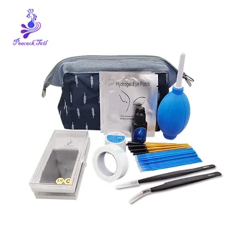 

Cosmetic bag for eyelash extension High density strap PU-foamcoating Waterproof material black blue Travel bag