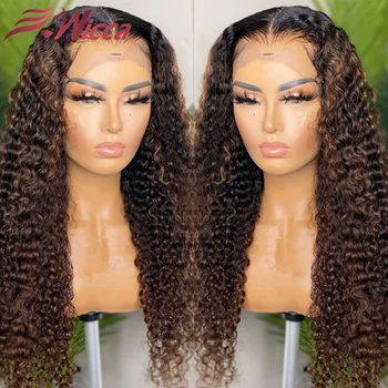 

Ombre Highlight Curly Lace Front Human Hair Wigs 180% Blond Colored Curly Wigs Brazilian Remy Lace Frontal Wigs