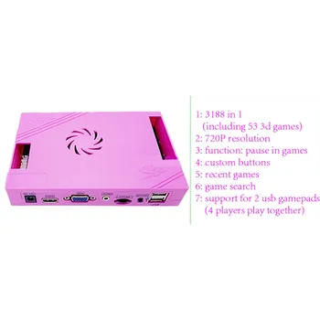 

3188 in 1 Family Version 3D Game Motherboard 720P HD Video Jamma Games PCB Board For PANDORA BOX 12 Game Machine Repair Parts