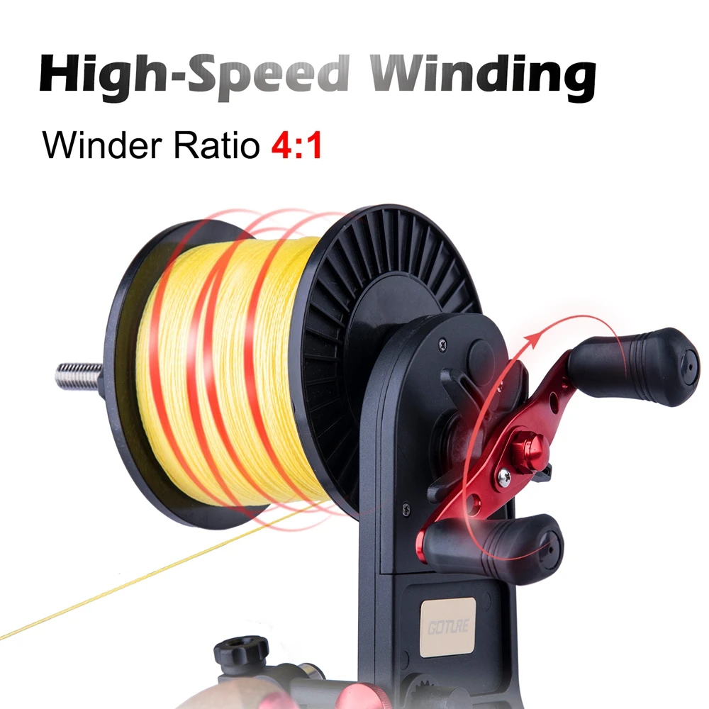 Portable Aluminum Fishing Line Winder Spooler System Machine Baitcasting  Fishing Line Winder Reel Spooler Reel Spool Station