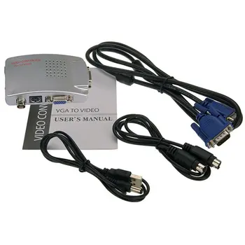 

VGA to BNC Connector Signal Adapter Converter Video Switch Box Composite for Computer Laptop PC PAL VGA to TV AV RCA