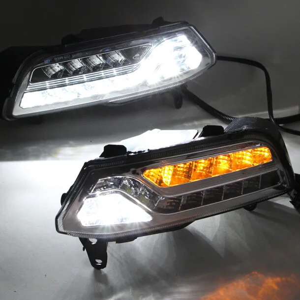 

Auto parts Modification of 2015 year For Volkswagen New Day Lights LED Day Lights POLO Day Traffic yellow Lights Fog Lights