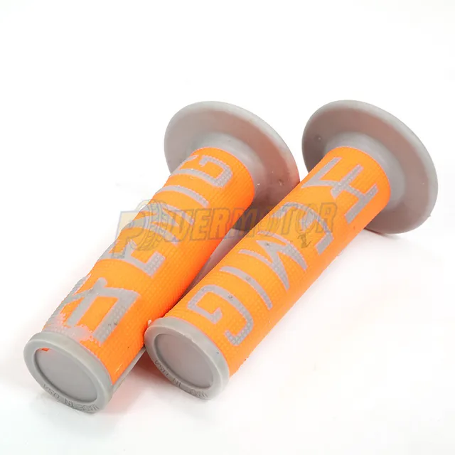 2019 New Hot Selling Handle MX Grip EMIG Grip FOR To KLX CRF Motorcycle Dirt Pit Bike Rubber Handlebar Twist Grip For GEL GP Orange-Grey