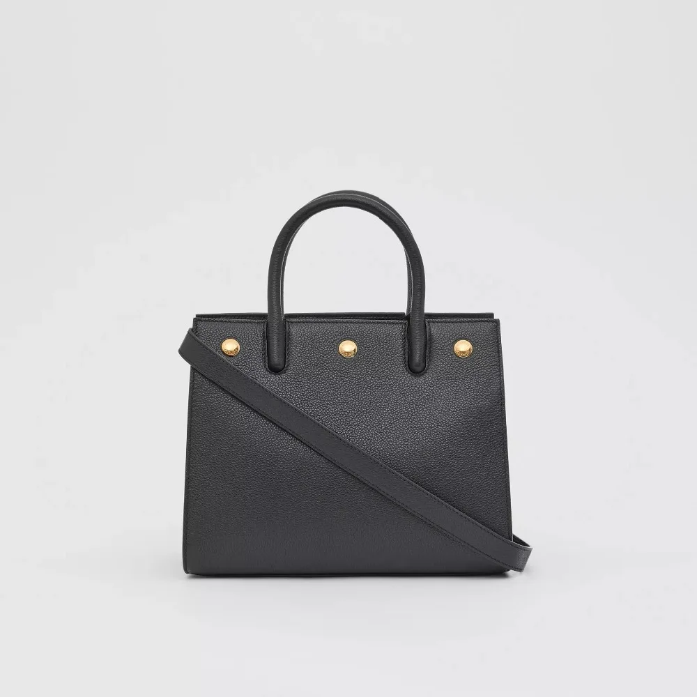Кожаная мини-сумка Burberry с двумя ручками, сумки-мессенджеры для женщин, сумка через плечо, Женская 80246921 черная