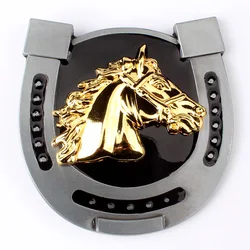 Cinto equestre tema fivela de cabeça cavalo dourado cinto de cabeça componentes diy