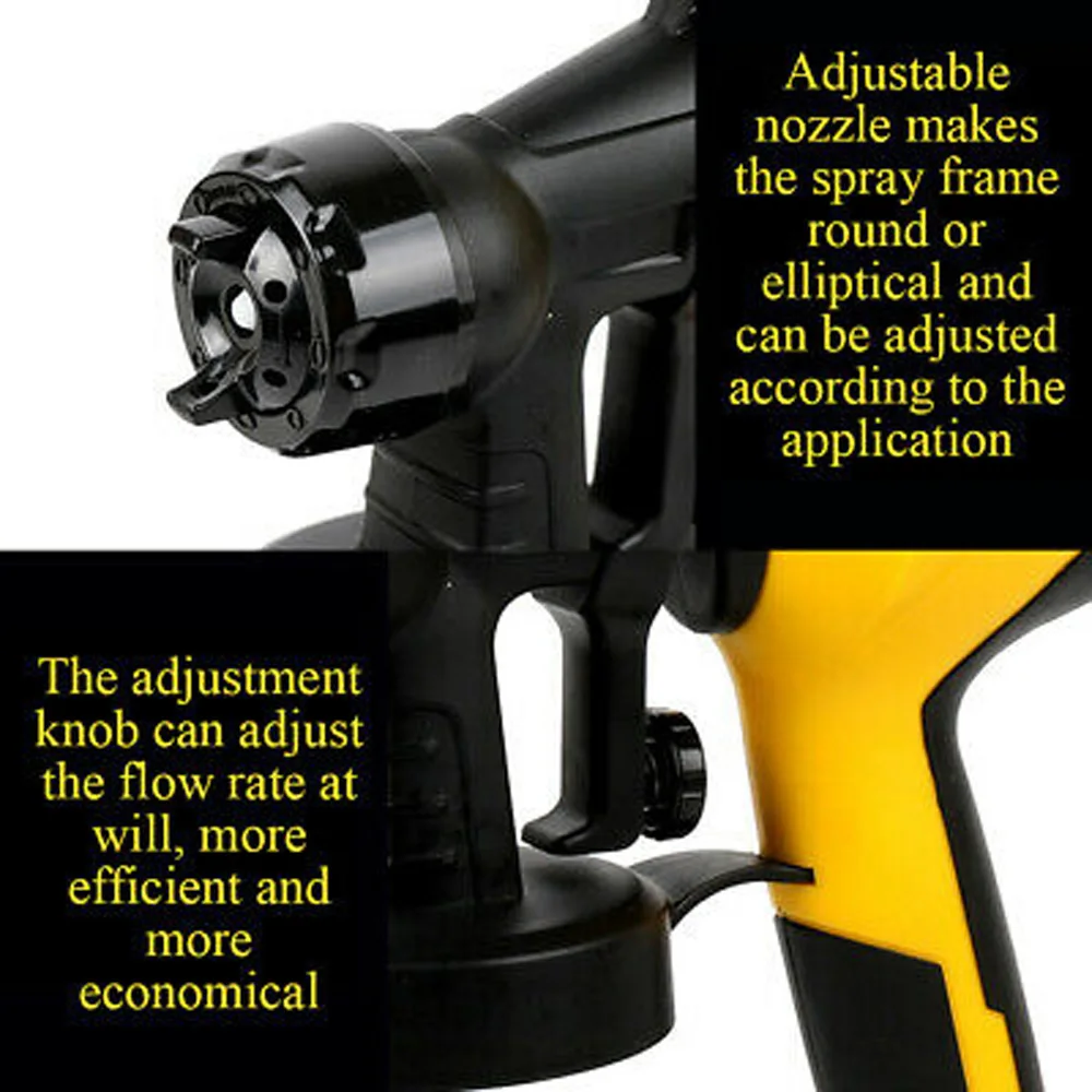 

Removable High Pressure Electric Sprayer Paint Sprayer Adjustable Yellow + Black New Arrivals