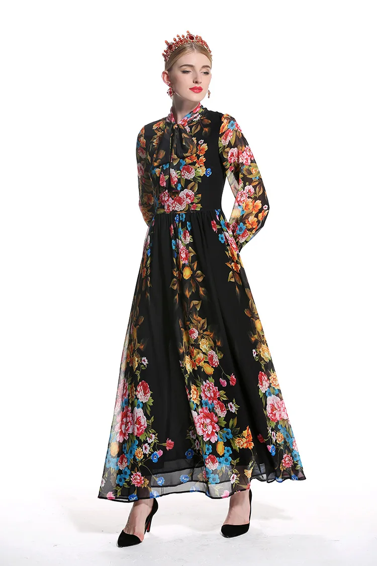Urumbassa BOHO женские платья Новинка летнее элегантное платье с длинным рукавом модное пляжное платье со стоячим воротником S230