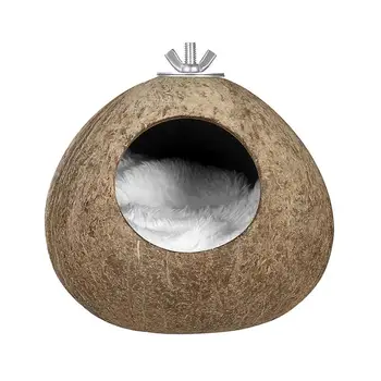 

1 Pc Coconut Shell Simulation Birdhouse Grass Bird Hut for Yard
