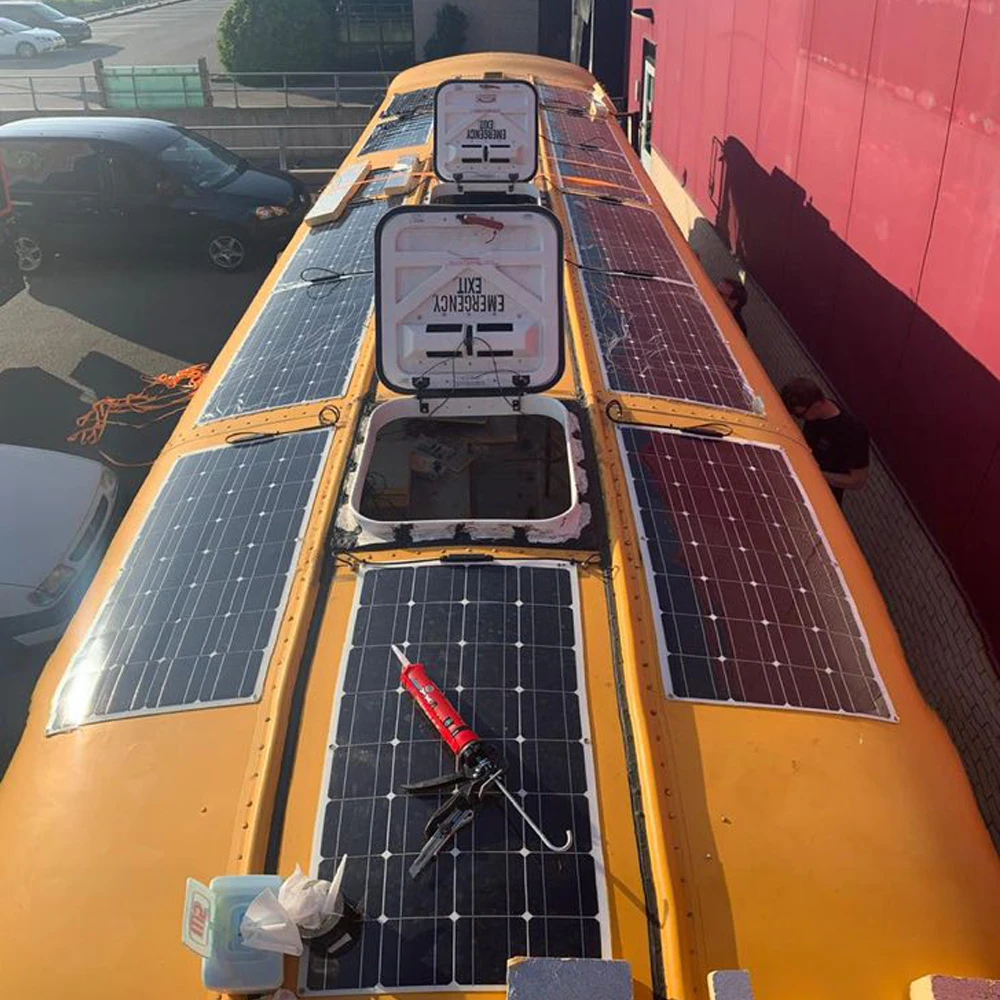 Boguang Brand Solar panel 2 piezas 100w 200W Flexible Panel Solar módulo sistema RV coche barco marino uso doméstico 12V /Kit de bricolaje de 24V paneles solares panel de aislamiento - 6