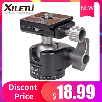 

XILETU XG-25 Camera Panoramic Tripod Ball Head 360 Degree Quick Release Ballhead Mount Aluminum Alloy Ball Head With 1/4 Screw