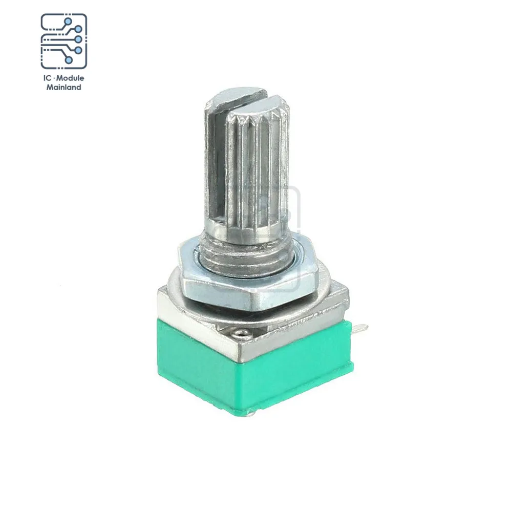 6mm 3 pin Potentiometer B Type 5K 10K B20K B50K B100K B500K ohm Turn Knurled Shaft Single Linear Rotary Potentiometer 5PCS multiturn potentiometer,linear potentiometer,rotary potentiometer,potentiometer kit,trimmer potentiometer,adjustable resistor,potentiometer knobs,electronic components