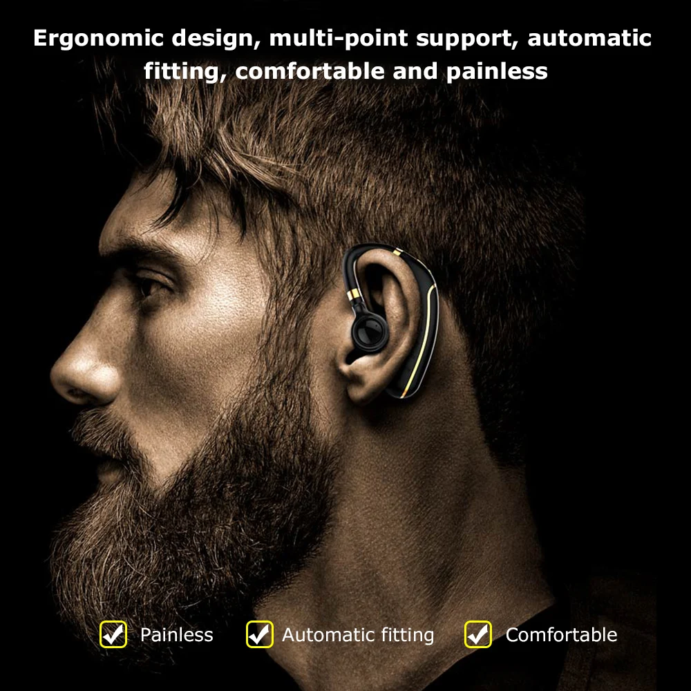 FC1 Bluetooth 5 0 бизнес гарнитура беспроводные наушники ушные крючки шумоподавление