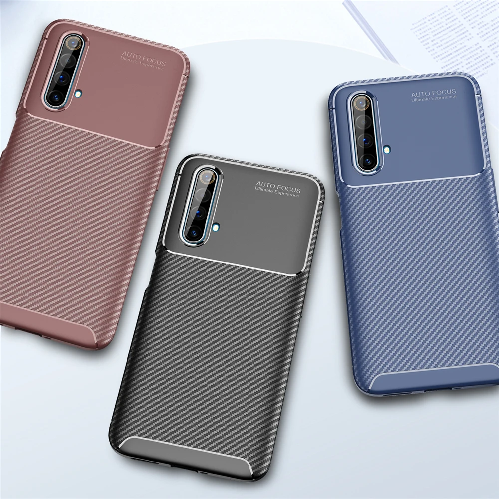 

For OPPO Realme X50 5G Case Phone Cover For OPPO Realme X50 Business Style Silicone Shell Back Protective Case For Realme X50 5G