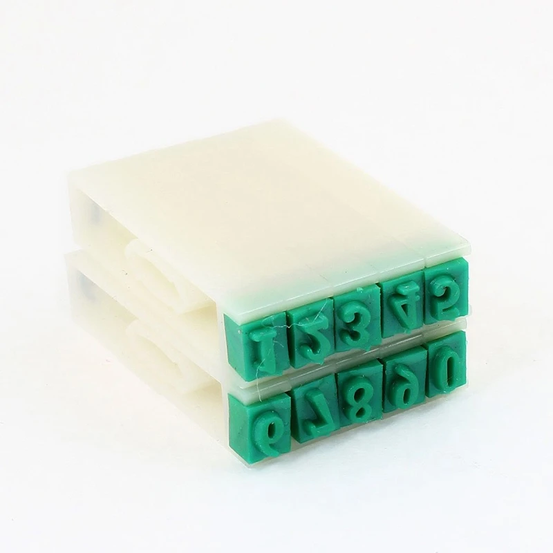 1 Набор 8 мм ширина белый зеленый пластиковый резиновый 0-9 цифр Съемный номер штамп и 30 шт. деревянные дизайнерские прописные и строчные буквы алфавита симбо