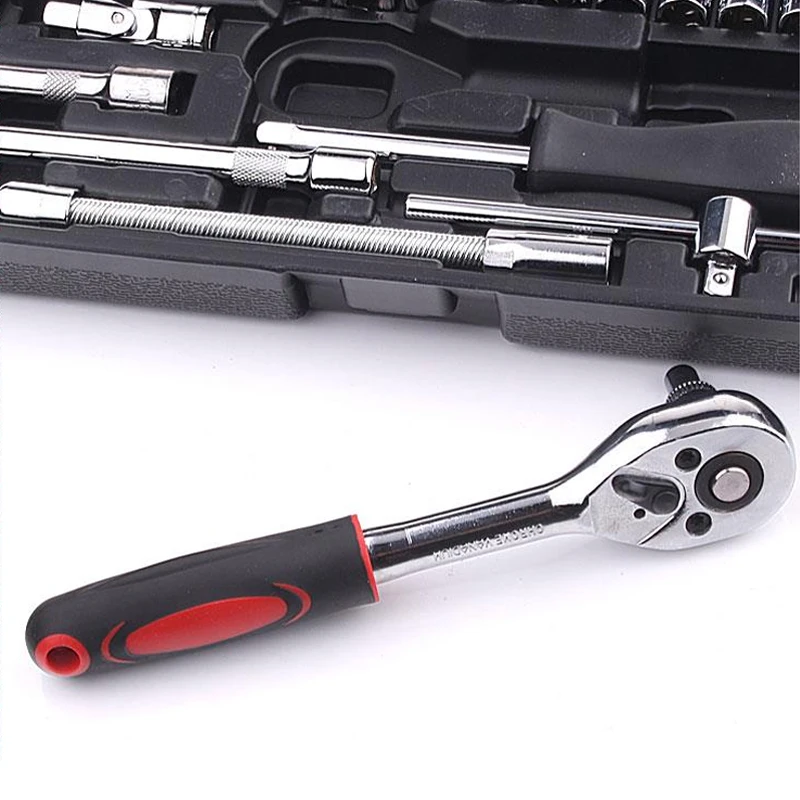 46 In 1 Wrench Batch Head Hand Tool Set Ratchet Carbon Steel Pawl Socket Spanner Screwdriver Motorcycle Car Repair Tool Set