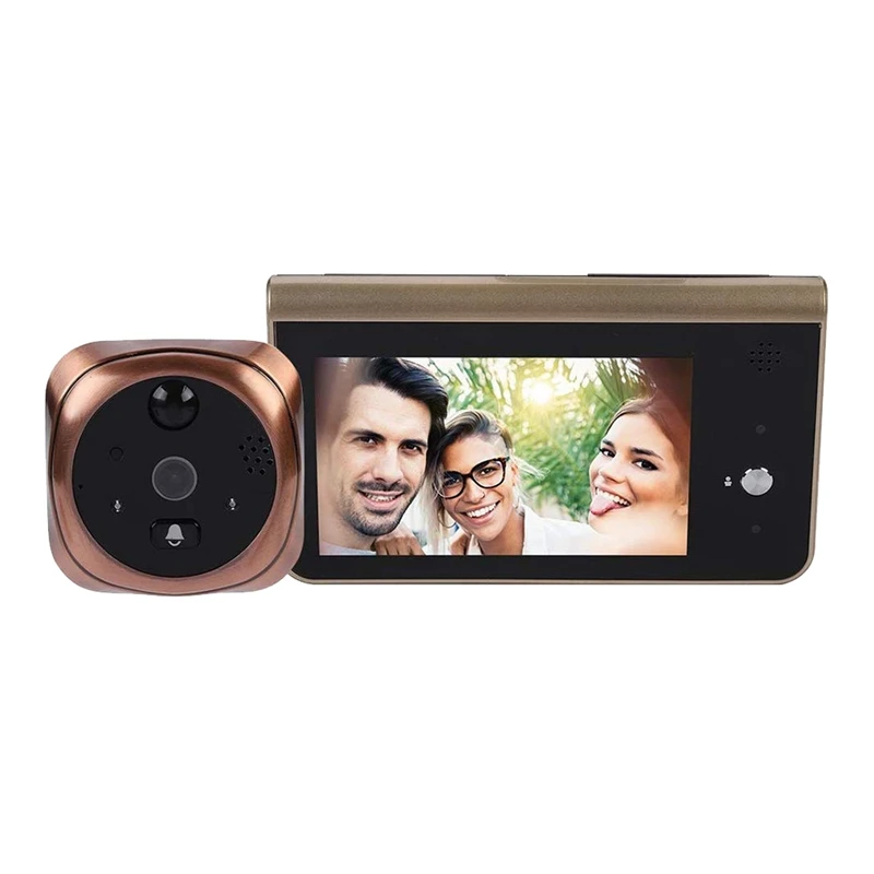 

Wireless Peephole Security Doorbell 720P Video Visual Intercom Night-Vision Pir Smart Wifi Doorbell