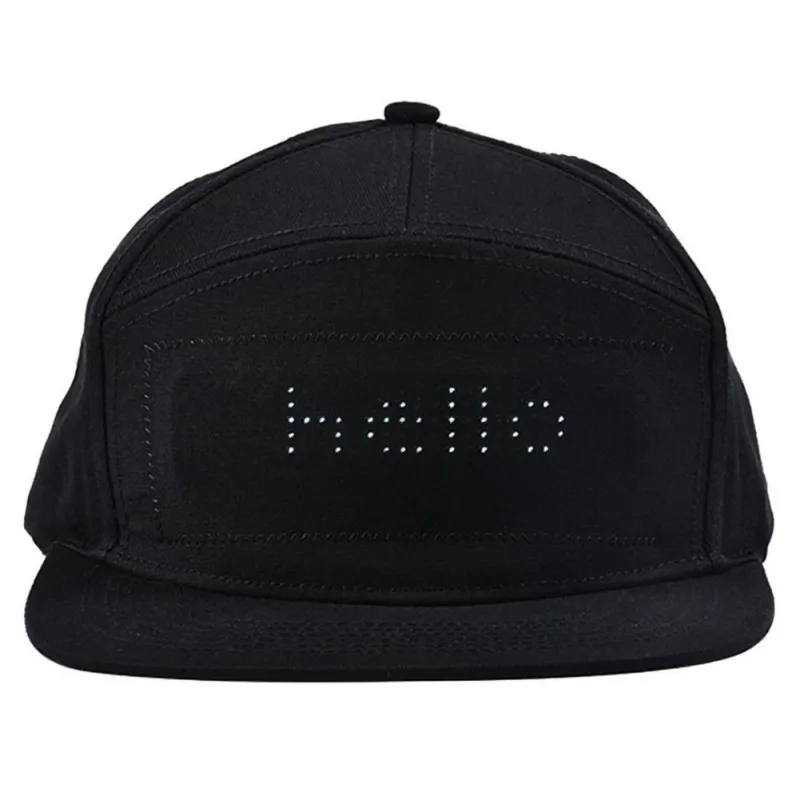 

Fashion LED Smart Cap Mobile Phone APP Controlled Display Screen Hat For Party Club