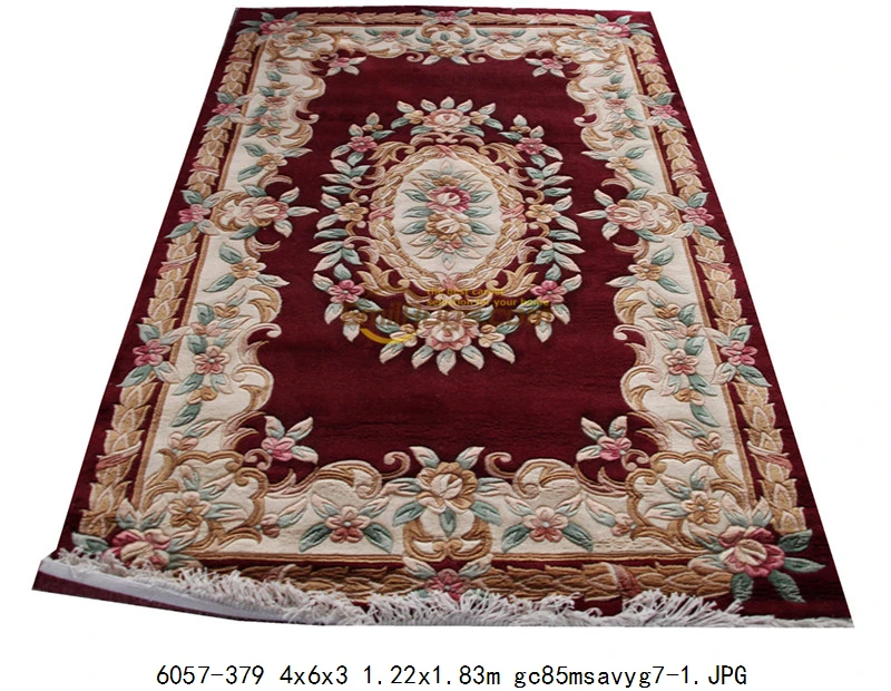 6057-379 4x6 Резные ковер шерстяной французский ковры о машина сделала толстые плюшевые Savonnerie - Цвет: 6057-379 4x6