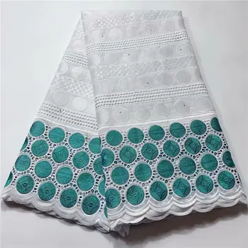 

Hot Selling Punch hole Cotton African Dry Lace Fabric Nigerian Lace Fabric 2019 High Quality Swiss Voile laces In Switzerland