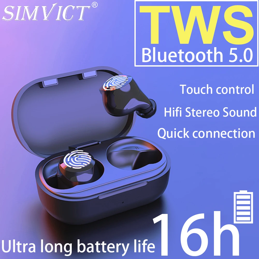 Беспроводные наушники Simvict W6S TWS спортивные Bluetooth 5 0 беспроводные вкладыши для