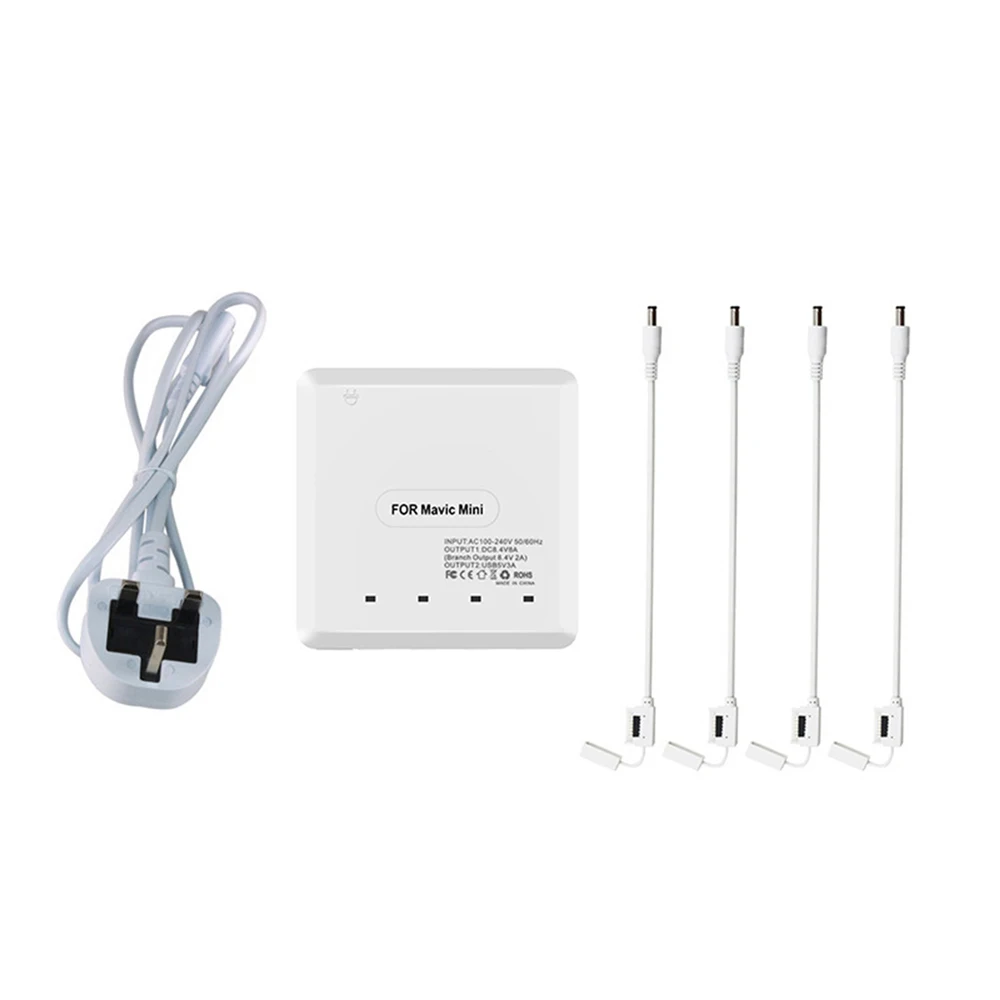 Buy 4 USB Ports Mini Battery Charger Charging Hub for DJI Mavic Mini Drone Batteries US/UK/AU/EU Plug Charger