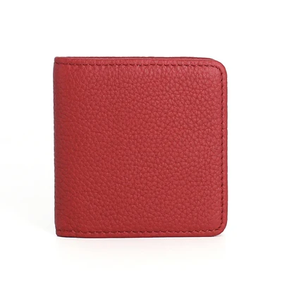 Red Мини кошельки для монет, люксовый бренд, женский кошелек, квадратный стиль, натуральная кожа, маленький кошелек для мелочи, мужской кошелек с карманом, на застежке, сумка для денег - Цвет: Red