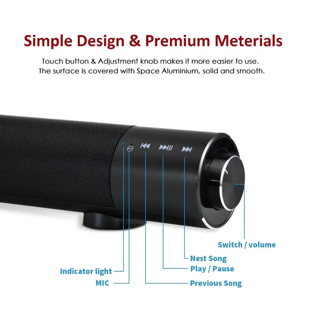 Сабвуфер проводной беспроводной Bluetooth домашний объемный стержень сабвуфер