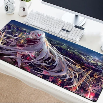 

Yuzuoan Programming Mouse Pad Anime Street Scene Lovely Girl Desk Pad Game Computer Player Control Comfortable Large Carpet Mat