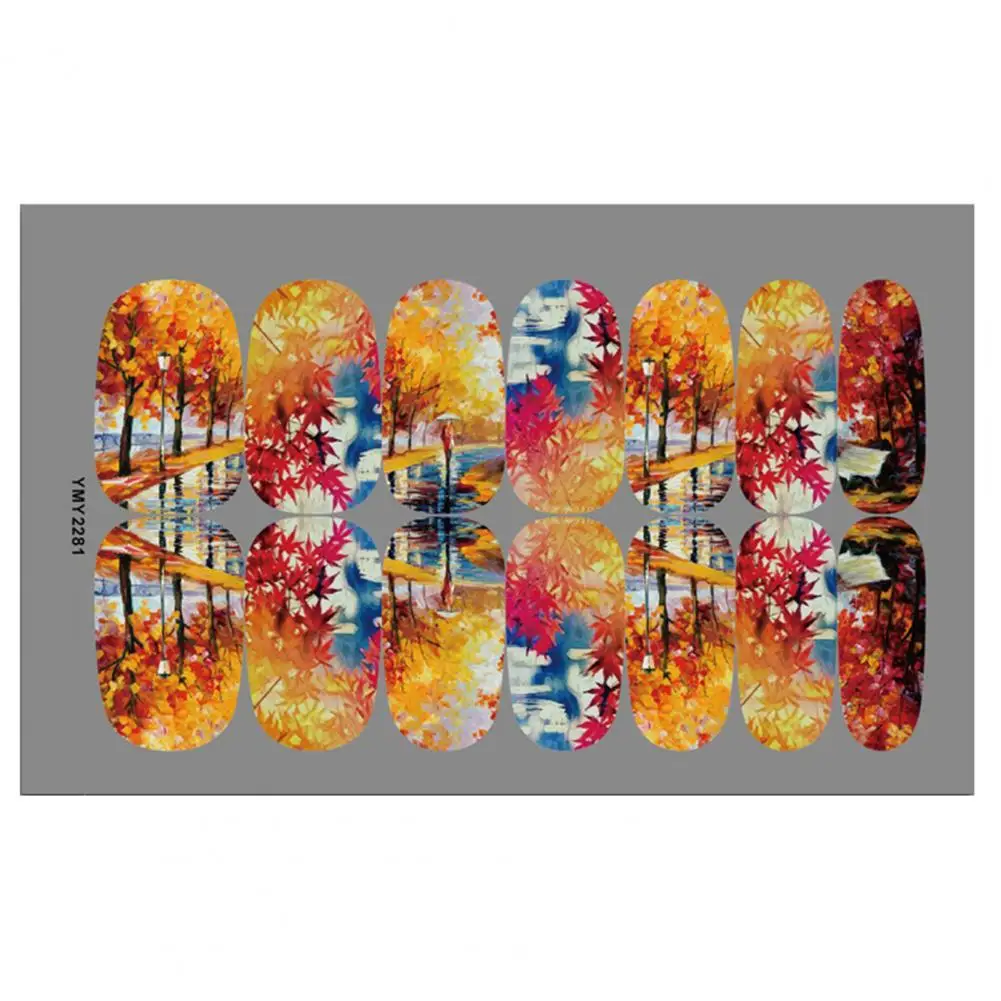 

Non-Fading High Adhesion Maple Squirrel Autumn Nail Decor Stickers for Female
