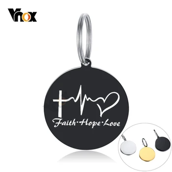 

Vnox Simple Stainless Steel Round Key Chains for Men Women Custom Personalize Engrave Unisex Jewelry