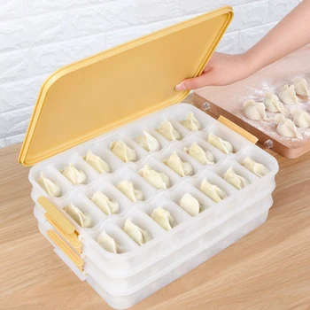 

Refrigerator Food Storage Box Kitchen Accessories Organizer Fresh Box Dumplings box Egg Holder Household Tool