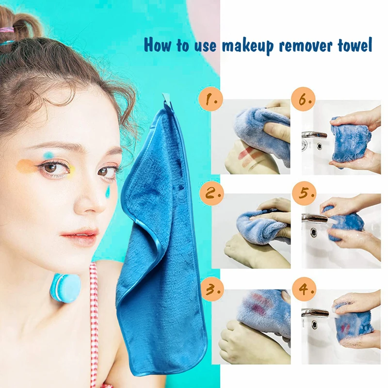Soft 7colors Makeup Cloth Microfiber Makeup Remover Cloth Makeup