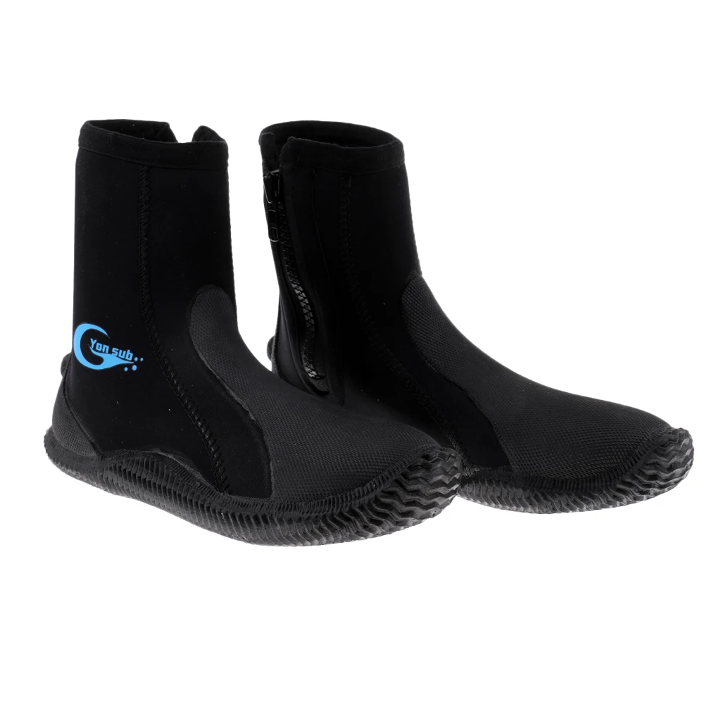5mm Neoprene Scuba Diving Boots Water Shoes Anti-skid High Upper Warm Boots Surfing Winter Swim Kayak Spearfishing Wetsuit 