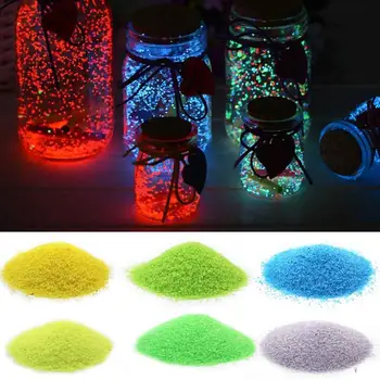 

Fluorescent DIY Home Aquariums Luminous Sand Non Toxic Ornaments Starry Glow In Dark For Garden Kid Gift Fish Tank Decor Party