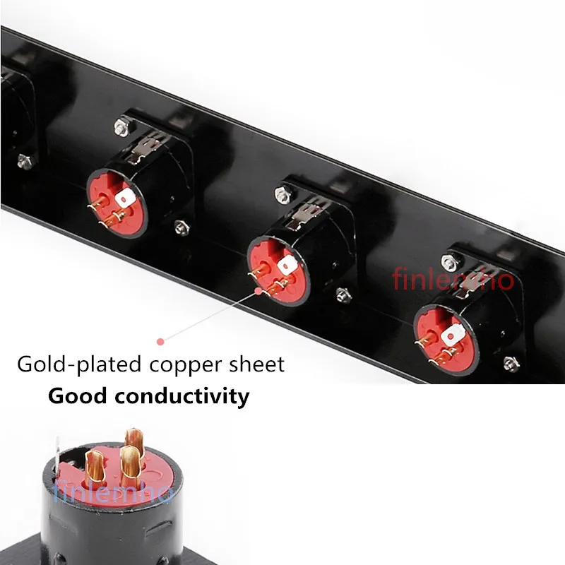 Placa de Suporte para Câmera Cabo de Áudio Macho Conexão 1u Alto-falante Profissional Mixer dj 8 12 16 Way Xlr - Image 3