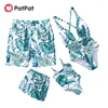 Sale Matching Swimsuit Family-Look Patpat Floral Stylish Leaf Print Multi-Color One-Piece AjXNeAGzMEQ