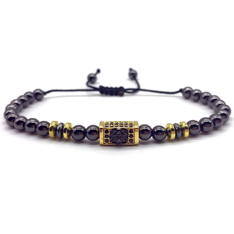 2020 Королевский Шарм браслет со львом для мужчин регулируемый 6 мм Плетеный