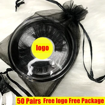 

50 pairs Free custom Logo 25mm lashes Free Black Box Bag Square case package Label Makeup Acrylic box Mink Lashes